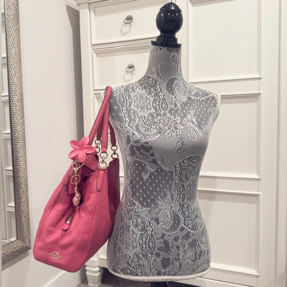 💖 SOLD - Coach Madison Phoebe Pink Leather Hobo Shoulder Bag - Picture 8 of 17